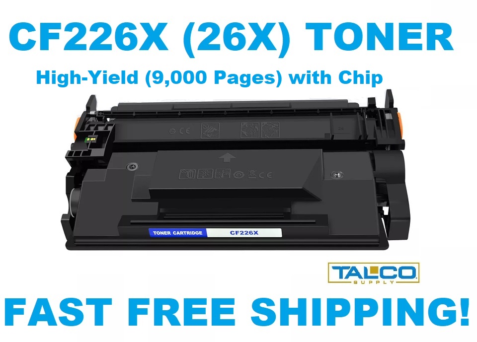 Talco Supply: HP CF226X (26X) Compatible High-Yield Black Toner Cartridge